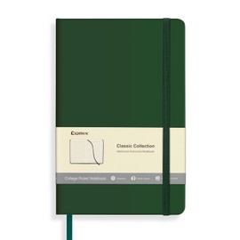 Comix Lined Journal Notebook for Women Men, Journaling Notebooks for Office School Home, Dark Green, 240 Pages, 5.5" x 8.3", College Ruled, A5, Hardcover