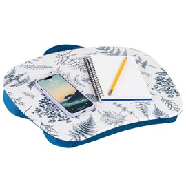 LAPGEAR MyStyle Portable Lap Desk with Cushion - Blue Garden - Fits up to 15.6 Inch Laptops - Style No. 45302