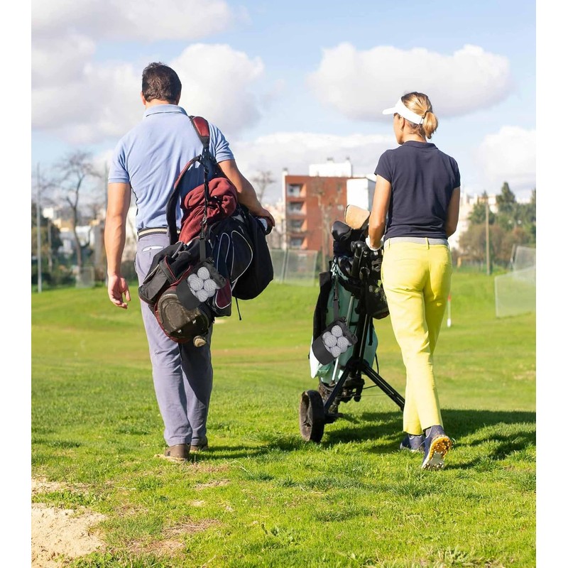 2Pack Golf Ball Storage Bag，Black Golf Ball Pouch Bags with
