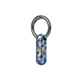 Titanium Keychain Pill Holder,Waterproof Mini Pill Case,Portable Small Pill Container for Travel,Purse,Pocket(Graffiti)