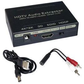 Felimoa Audio Splitter HDMI 4K 5.1CH Optical Digital 2RCA Analog Output