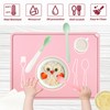 Webake Platzset Abwaschbar Silikon 2 Stück Tischsets Platzsets Abwischbar 40