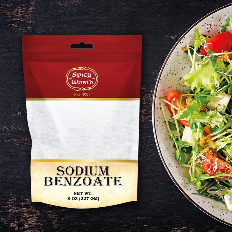 Spicy World Sodium Benzoate 8 Oz - 99% USP/FCC Grade,