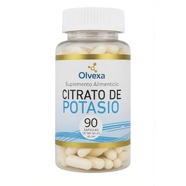 Citrato Potasio 500 Suplemento Calambres Musculares Balance Electrolítico Hidratación Alta Absorción Vegano Kosher Olvexa