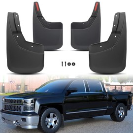 KEWISAUTO Heavy Duty Mud Flaps for 2014-2019 Chevy Silverado, Premium Front Rear Mud Splash Guards Kit for Chevrolet Silverado 1500 1500LD 2500 3500 2014-2019(4PCS, Without Fender Flares)