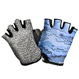 EDSRDPLT Kayak Gloves Half Finger Padded Palm Sailing Gloves UPF50+ Fishing Gloves for Paddling, Sailing, Cycling, Driving