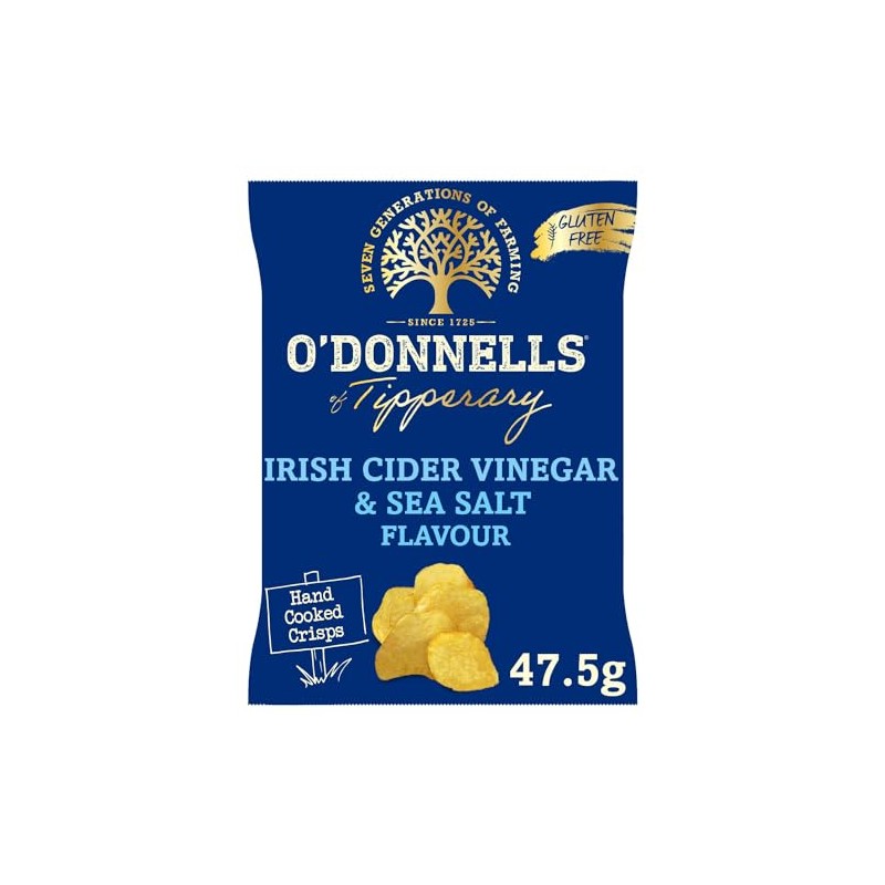 O' Donnells Salt & Vinegar 47.5g (1.7oz) 8 Pack