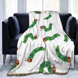 Sonernt Throw Blanket for/Couch/Bed Plush Blankets and Throws Very Hungry Caterpillar Flannel Fluffy Warm Cozy Blanket for Kids Girl Boy Dad Mom
