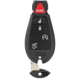 KEYALL 1 Pack 5 Buttons Remote Control Car Key Fob 2008-2010 Fit for Jeep Commander 3.7L,2008-2010 Fit for Jeep Commander 4.7L M3N5WY783X,IYZC01C,68066849,68043590AC,IYZ-C01C,68066849AD