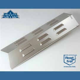 EWH Stainless Steel Burner Cover 390 x 120 x 36 mm for Jamie Oliver & Mr. Gardener Kingman Gas Grills - Durable Stainless Steel (1.4301) - Flame Distributor/Aroma Rails/Burner Protection - 1 Piece!