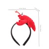 Gatuida 3Pcs Red Crayfish Plush Headbands Festive Party Headdress Soft