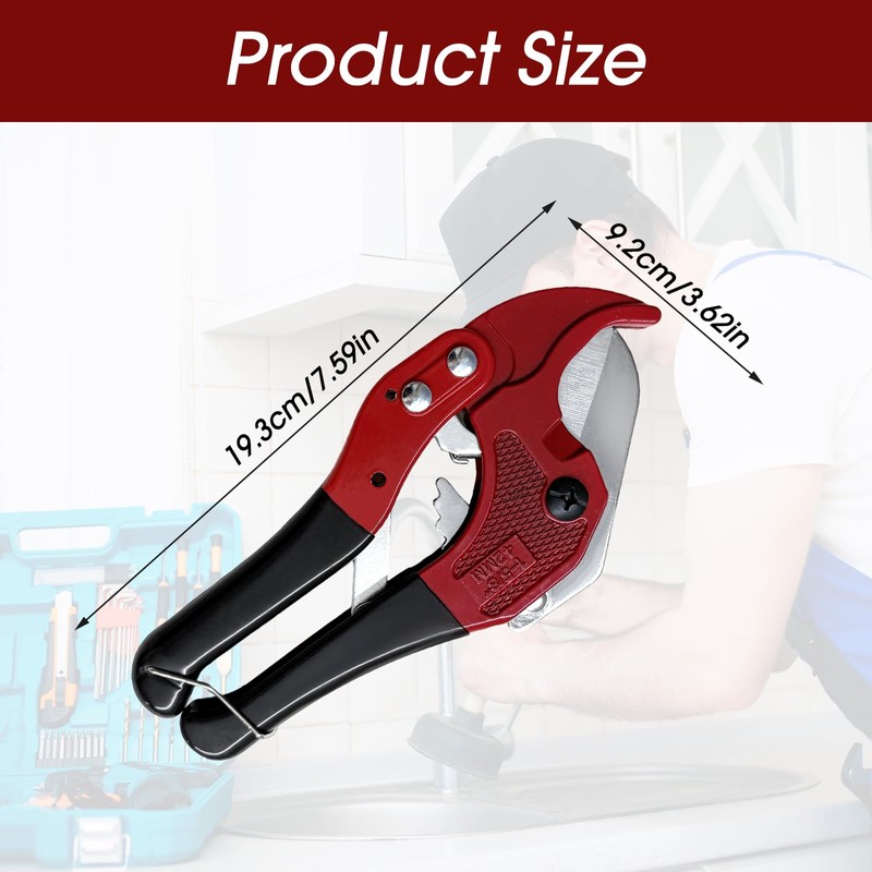 42 mm Plastic Pipe Cutter, Heavy Duty Ratchet Type Pipe