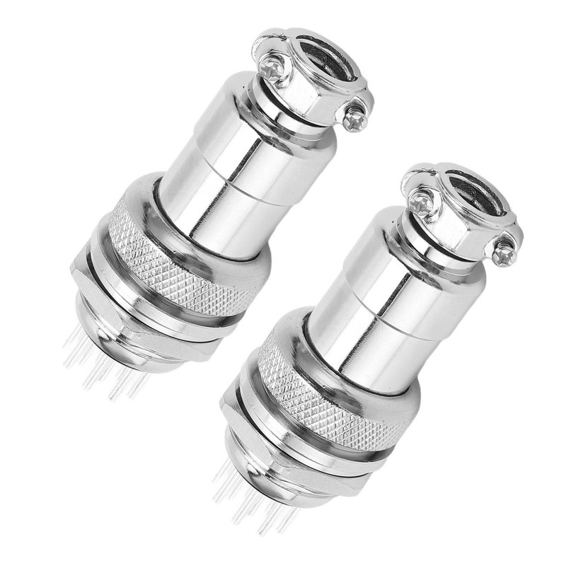 2PCS 12 Pin Aviation Connectors Zinc Alloy Electrical Plug and