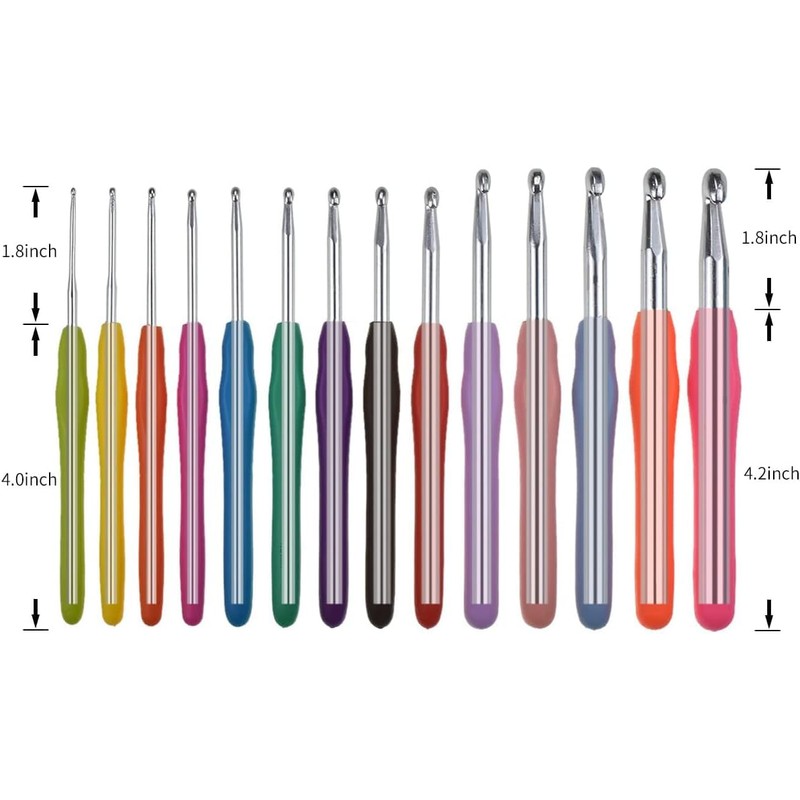 3mm Crochet Hooks, Crochet Knitting Ergonomic Soft Handles Crochet Hooks