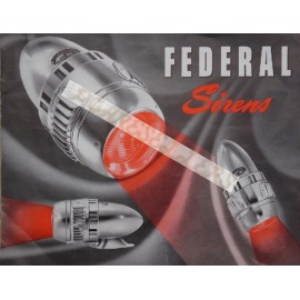 Federal Siren Beacon Fire Truck VTG Brochure Ad Reproduction Print 8.5x11"