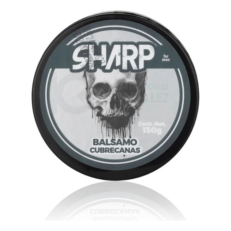 Cera Bálsamo Cubrecanas Para Barba Y Cabello Sharp Negro