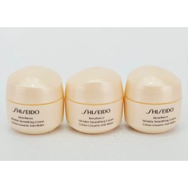 Shiseido Benefiance Wrinkle Smoothing Cream Enriched Mini .53 oz 15 ml Lot of 3