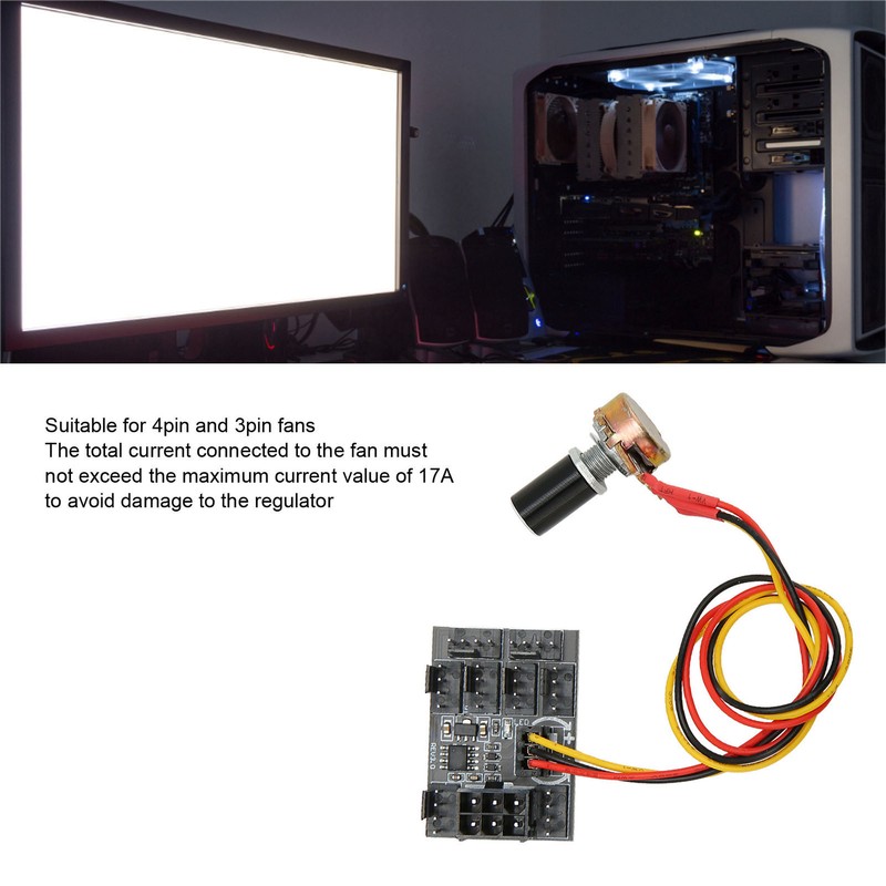 PWM Fan Hub DC 12V 8 Channel Flexibility Fan Power