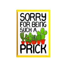Funny Sorry & Apology Card, Humor Sorry For Being A Prick Card For Wife, Husband, Him, Her