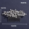 Rumtock Boho Green Crystal Silver Hair Comb for Brides Bridesmaid