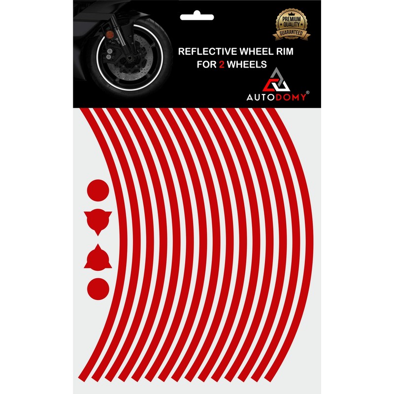 Autodomy Rim Sticker Reflective Complete Set for 2 Wheels from