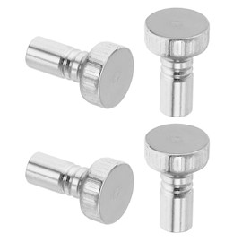 MECCANIXITY Lamp Switch Knob Replacement Silver Tone Metal On/Off Light Lamp Standard Size Replacement for Light and Fan Fixtures Pack of 4