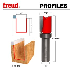 Freud 50-116: Top Bearing Flush Trim Bit, Red, 3/4" (Dia.)