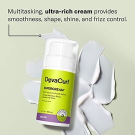 DevaCurl SuperCream Rich Coconut-Infused Definer – Hydra-Definition Blend for Coarse Curls, Frizz Control & Long-Lasting Hydration