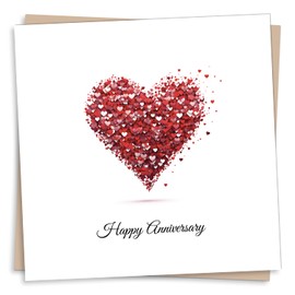 Happy Anniversary Love Card - Greetings for Husband, Wife, Boyfriend, Girlfriend, Friend, Family