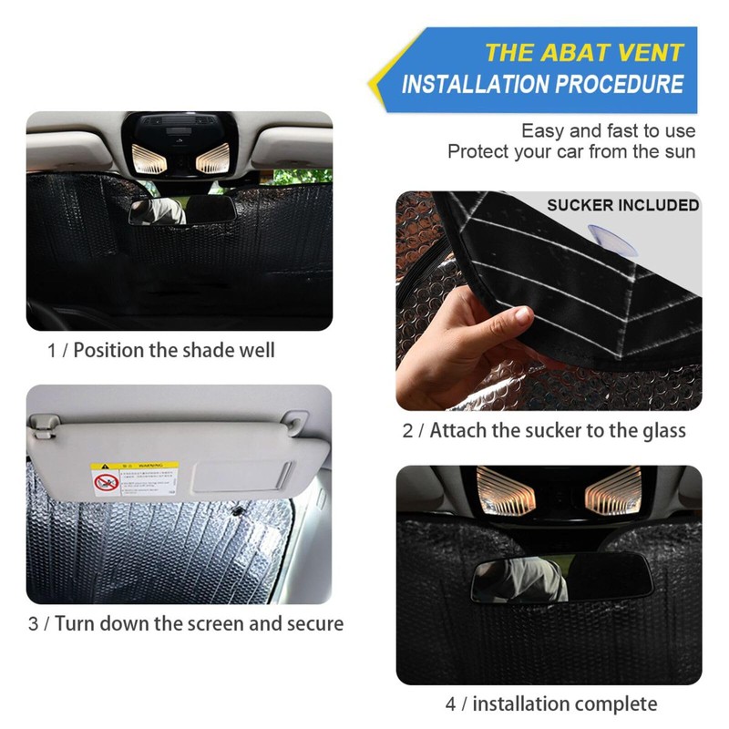 YETTASBIN Spider Web Car Windshield Sunshade Front Automotive Sun Shade