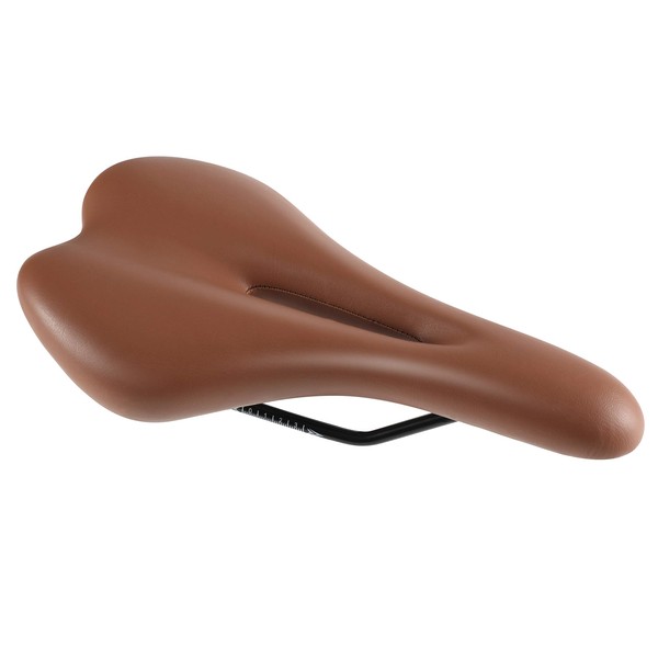 ZHIQIU Bicycle Soft Saddle Bike Color Seat Cushion Saddle Ergonomic Fit for Road Bike Mountain Bike (MTB) and Solid Gear Bike (Brown Hollow Thick)