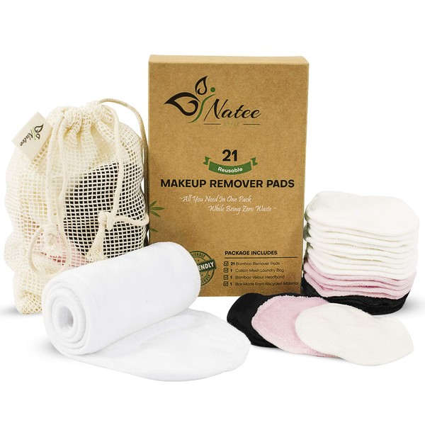 Reusable Make up Remover Pads | 21 Bamboo Reusable Cotton