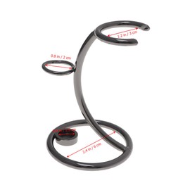 Outanaya Durable Razor Rack Wall Mount Shaving Stand for Electric and Manual Razors Compact Design for Tidy Bathrooms Practical Beard Brush Holder Gun Color