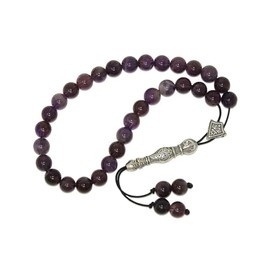 W61 Loose String Greek Komboloi Prayer Beads Worry Beads 6mm Amethyst Gemstone Handmade Design by Jeannieparnell