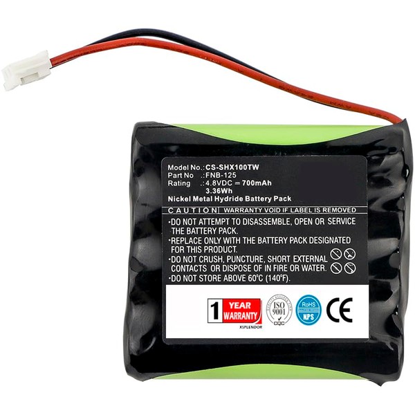 XSPLENDOR XPS Replacement Battery for StandardHorizon HX100 PN FNB-125