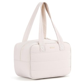 Lunch Bag Women，Freezable Lunch bag，Built-in Ice Pack Small Cooler，Womens Lunch Bags for Work ，Waterproof and Durable，Suitable for Work, Picnics, Travel, and Meal Preparation（Beige）