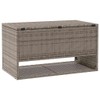 vidaXL Cushion Box - Grey PE Rattan Outdoor Storage for