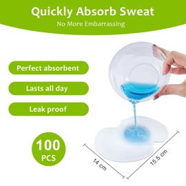 100 Stück Achselpads, Achselpads Damen, Selbstklebend Achselpads, Achselpads Herren, Schweißpads, Schweißpads Achseln, Achselschweiß Pads, Schweiß Pads Achsel