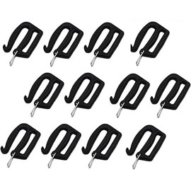 12Pcs Black G Hook Webbing Connecting Buckles Adjustable Plastic Tri-Glide Slides Backpack Strap Clips Replacement for Luggage Outdoor Camping Sports Buckles Fasteners Sewing Notions 25mm/1inch