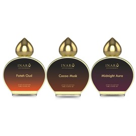 Inaro Inaro 12 ml Attar Perfume Oil | Traditional Attar for Unisex Long lasting Fragrance & Alcohol Free & Skin Friendly (Pack of 3, 1.2 Fl oz)