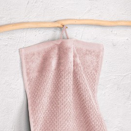 Pure Label 8-Piece Guest Towels 30 x 50 cm with Hanging Loop Made of 100% Cotton, Absorbent, Soft and Oeko-Tex Certified, 8 Guest Towels Anthracite, Pink, 30 x 50 cm