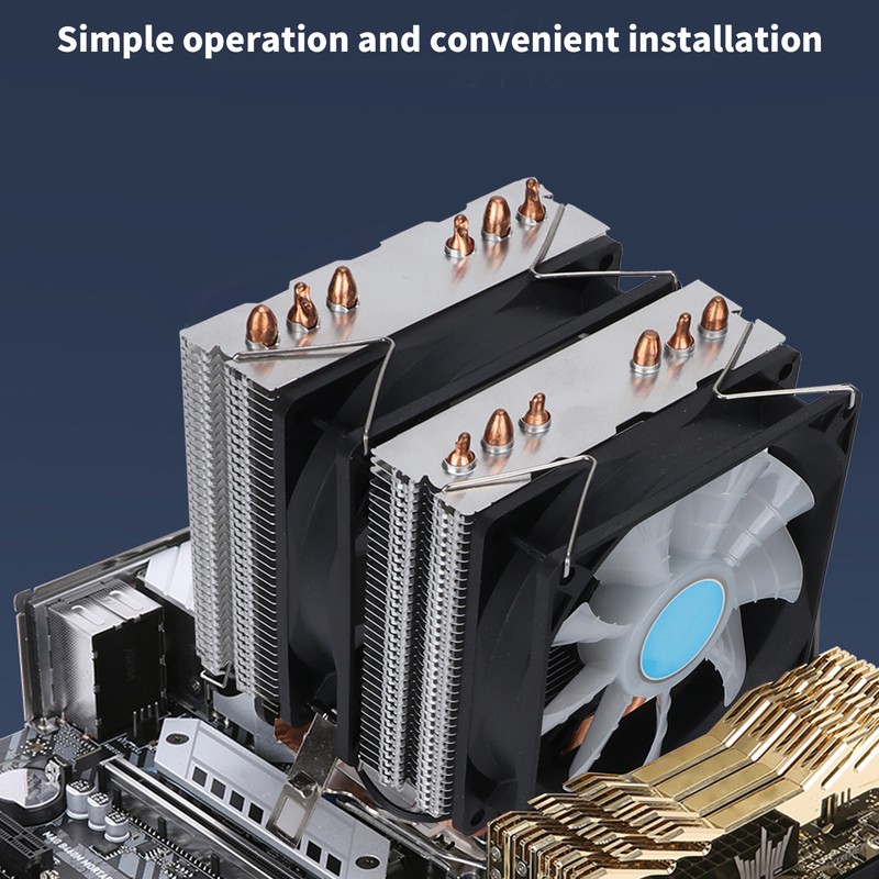 CPU Cooling Fan 6 Pure Copper Mute Heat Dissipation Computer