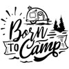 Samunshi® Born to Camp Lettering Sticker Car Sticker Windscreen Sticker