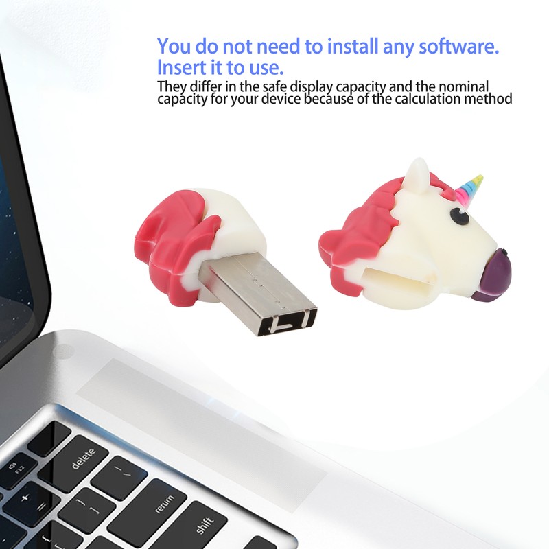 USB 2.0 Flash Drive White Cute Appearance Data Storage Tool