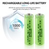 8-Pack AA Ni-MH Solar Light Rechargeable Batteries - 600mAh 1.2V