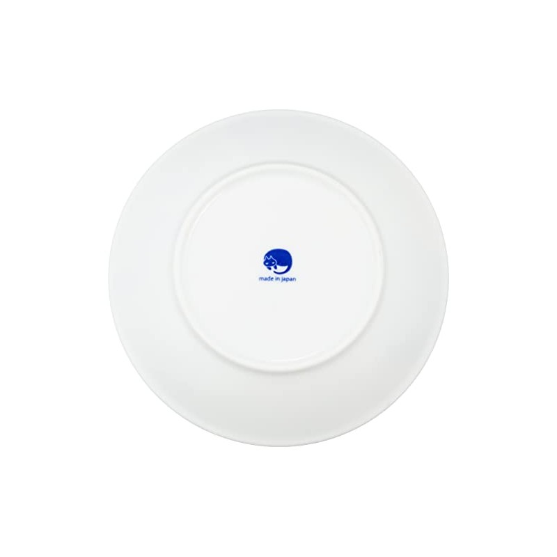 Ceramic Indigo Nohohon Cat Bread Plate Sora