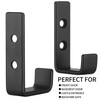 qiwuhai Heavy Duty Garage Hooks for Hanging, 2pcs Black Garage
