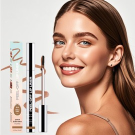 EONFAVE Lip Stain Peel Off - Peel Off Lip Stain Long Lasting Waterproof - Peel Off Lip Liner Stain - Lip Tint Stain Brown Nude Lip Liners - Smudge Lip Tint Stain - Lipstains Peel Off - Highly Pigmented Color