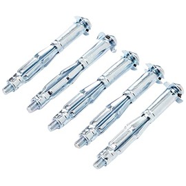 AHC K-ZPCW565B5 M5 x 65 mm Interset Hollow Wall Anchor and Zinc Plated Screw - Zinc/Clear (Pack of 5)