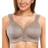ZeroBound Women's Minimizer Bras Comfort Cushion Strap Wirefree Full Coverage